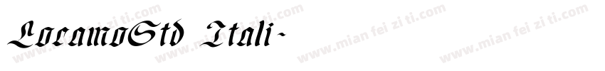 LocamoStd Itali字体转换